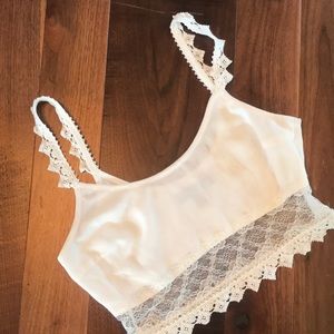 Kendall and Kylie Lace and Crochet Crop Top